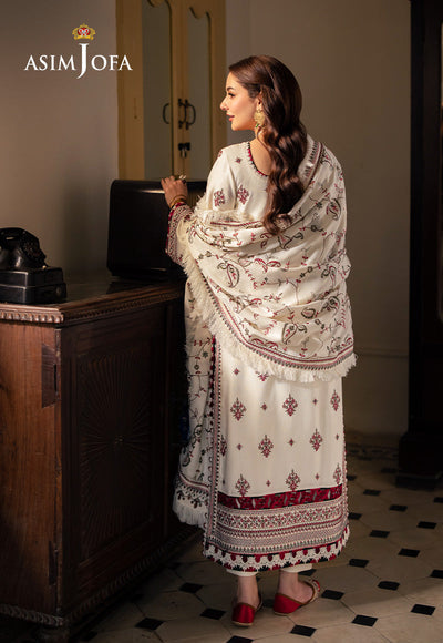 Lawn-3PC Embroidered Shirt With Digital Printed Jauqard Dupatta-5051