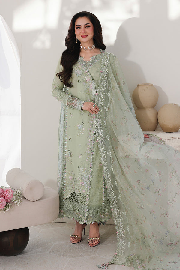 Lawn-3PC Chikankari Embroidered Shirt With Khadi Net Embroidered Dupatta-5261