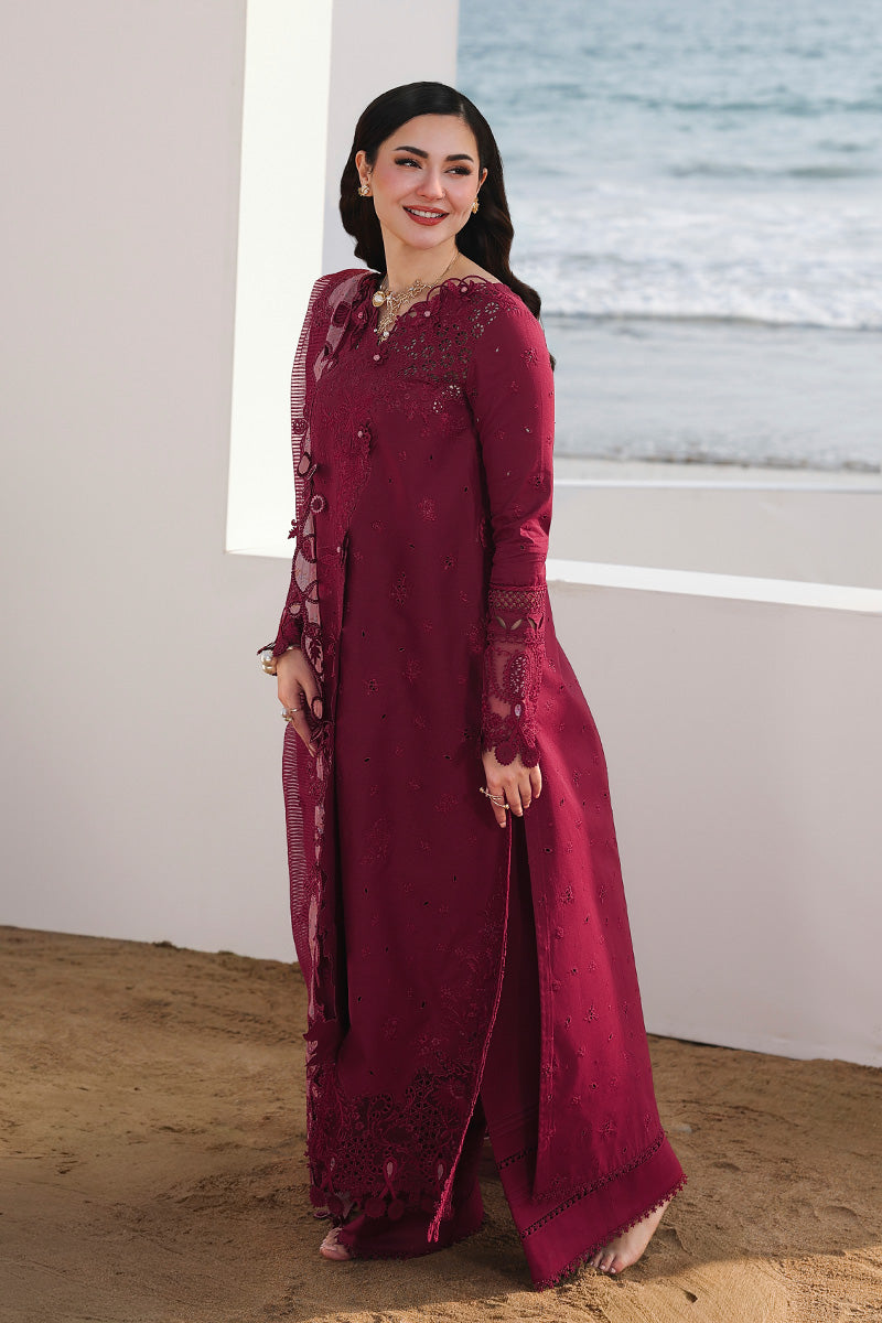 Lawn-3PC Chikankari Embroidered With Organza Embroidered Dupatta-5219