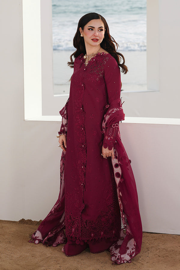 Lawn-3PC Chikankari Embroidered With Organza Embroidered Dupatta-5219