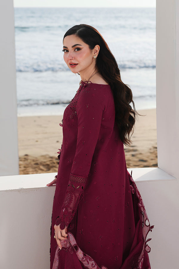 Lawn-3PC Chikankari Embroidered With Organza Embroidered Dupatta-5219
