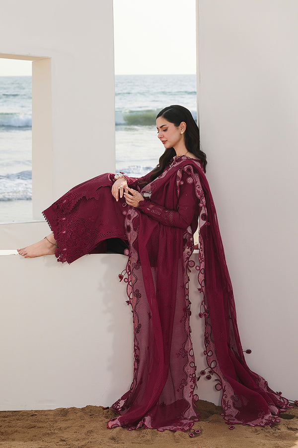 Lawn-3PC Chikankari Embroidered With Organza Embroidered Dupatta-5219