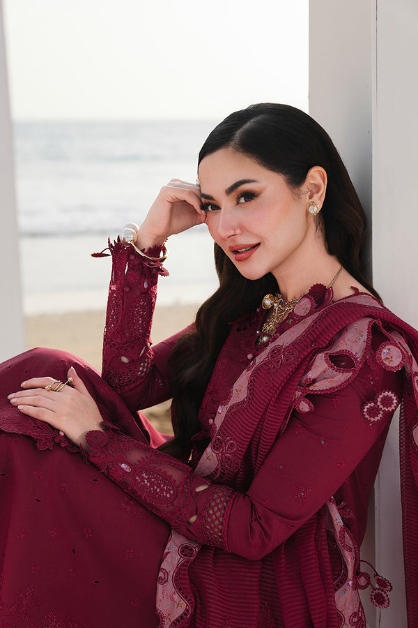 Lawn-3PC Chikankari Embroidered With Organza Embroidered Dupatta-5219