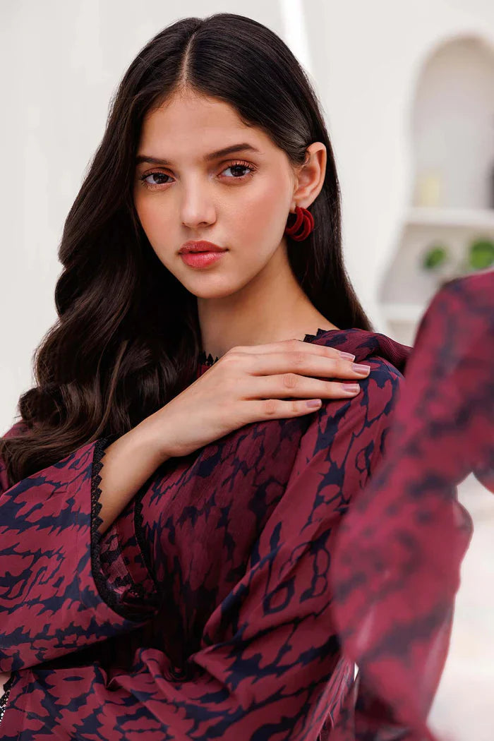 3PC LAWN PRINTED SHIRT WITH VOILE PRINTED DUAPTTA - 4015