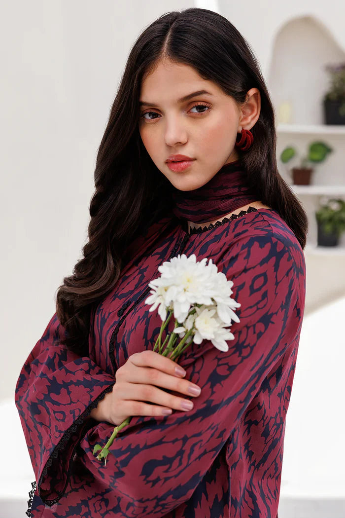3PC LAWN PRINTED SHIRT WITH VOILE PRINTED DUAPTTA - 4015