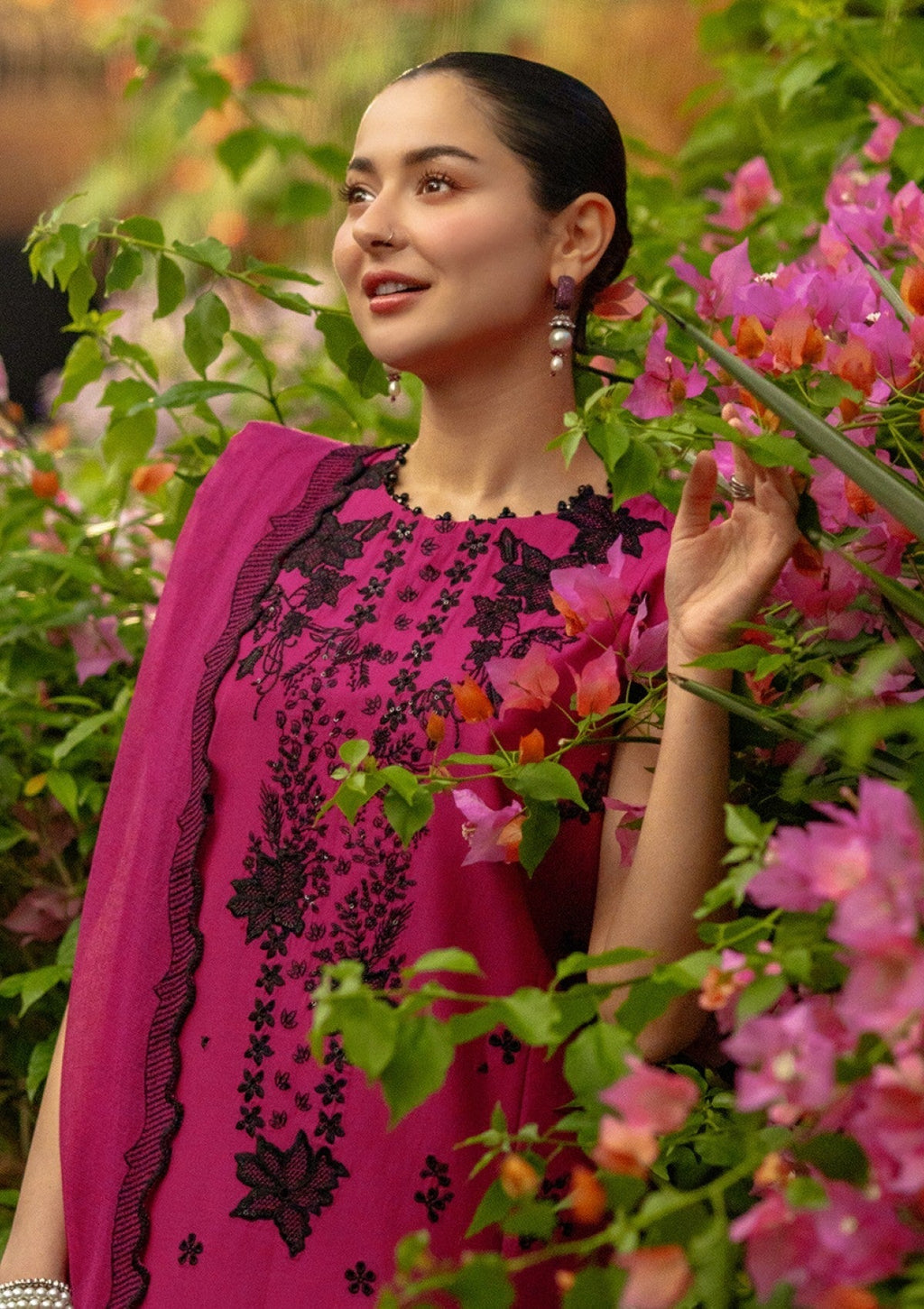 Lawn-3PC Sequence Embroidered Shirt With Khadi Net Embroidered Dupatta-5326