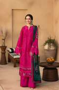 3PC Lawn Embroidered Shirt With Digital Printed Jacquard Dupatta- 5038