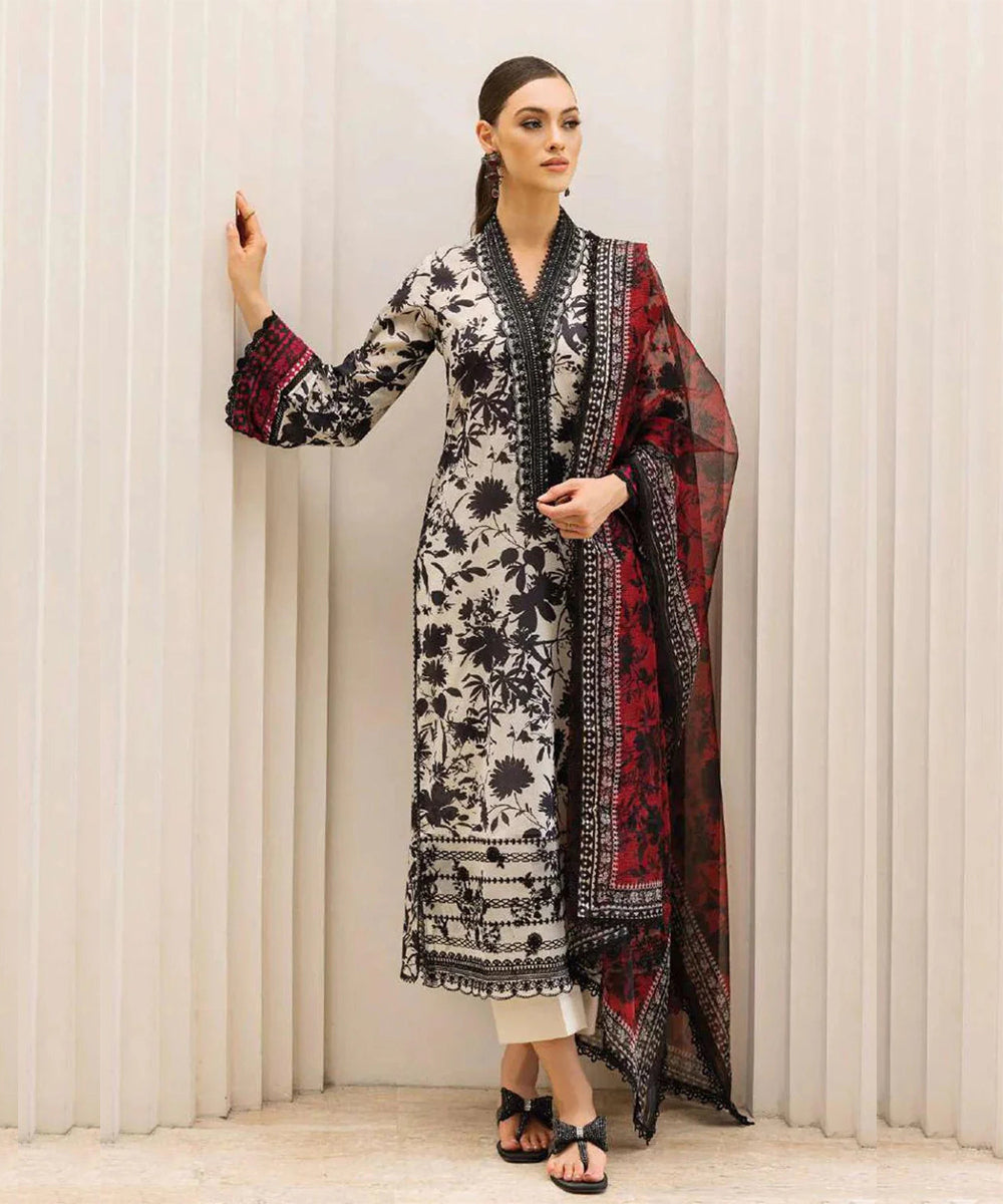 3PC KARANDI PRINTED SHIRT WITH KARANDI PRINTED DUAPTTA-816