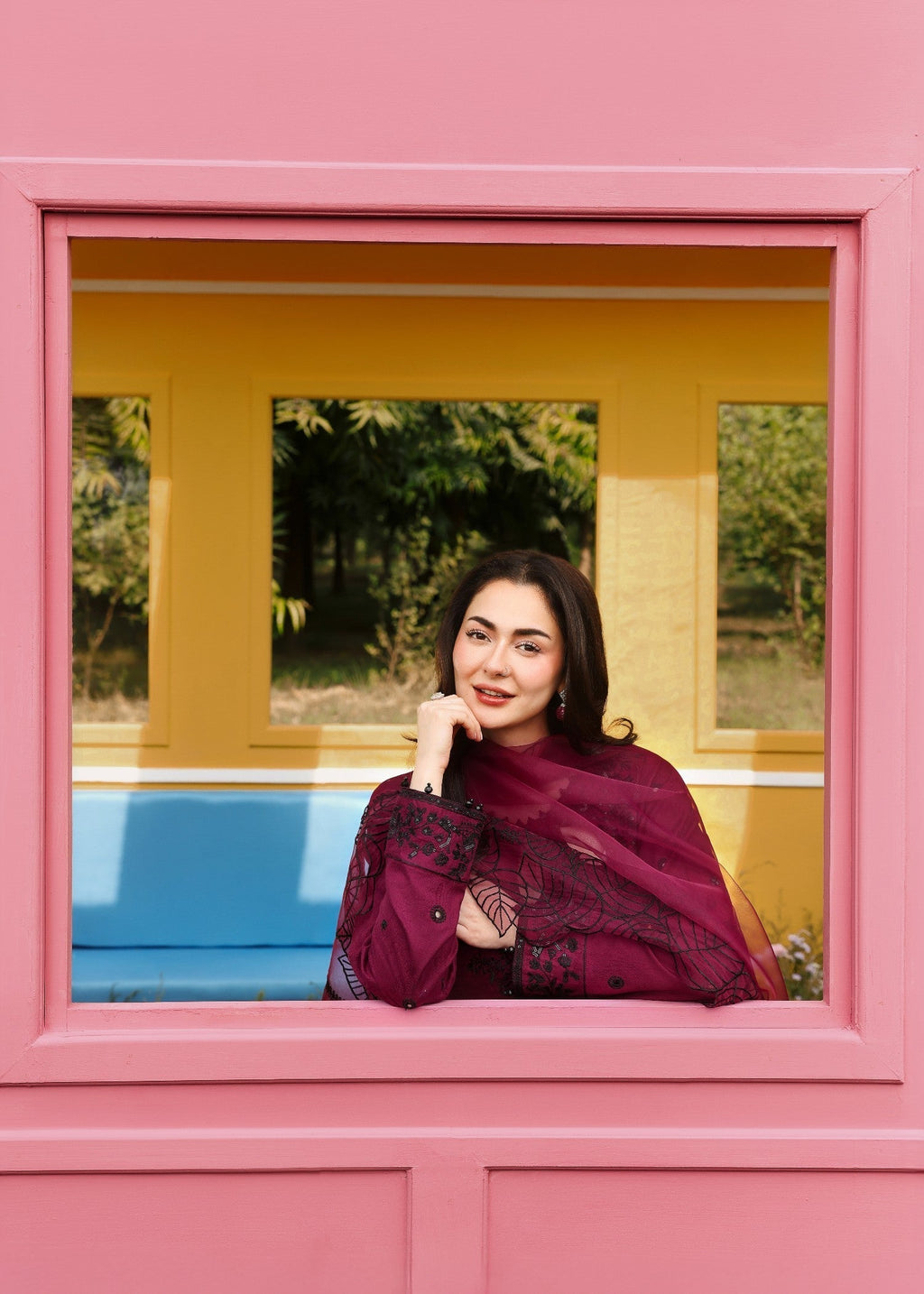 Lawn-3PC Embroidered Shirt With Khadi Net Embroidered Dupatta-5273