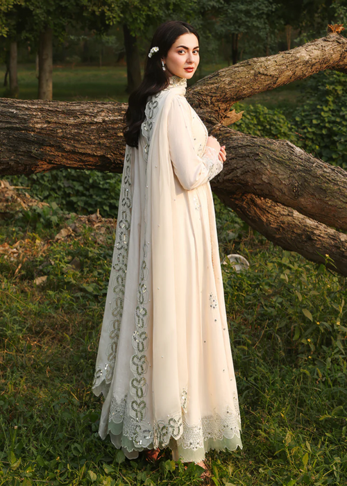 Lawn-3PC Sequence Embroidered With Khadi Net Embroidered Dupatta-5249