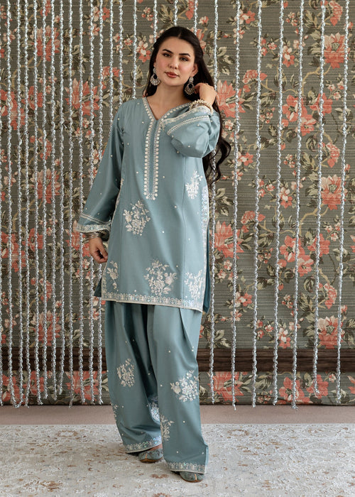 Lawn-3PC Embroidered Shirt With Khadi Net Embroidered Dupatta-5313