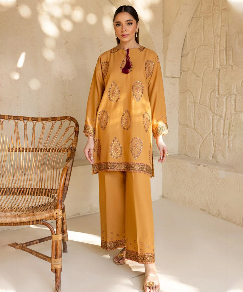 2PC DHANAK SEQUIN EMBROIDERED SHIRT WITH DHANAK SEQUIN EMBROIDERED TROUSER-297