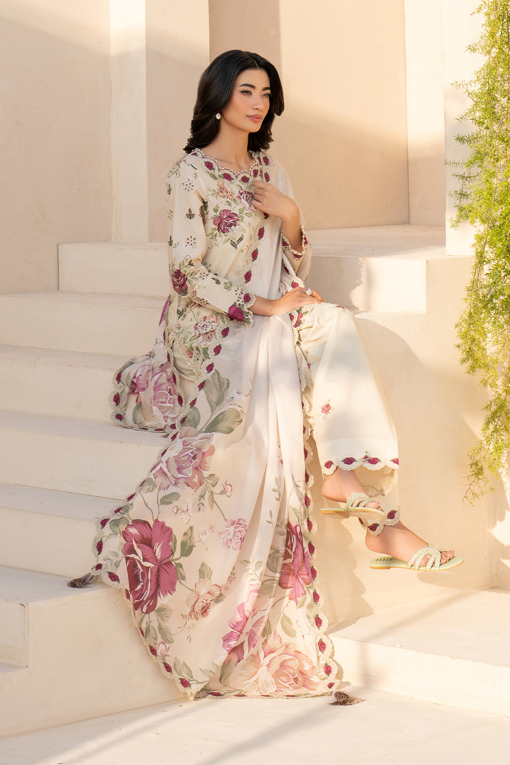 KHADDAR-3PC WITH KHADDAR PRINTED SHIRT & TROUSER-927