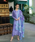 Lawn-3PC Embroidered Shirt with Digital Printed Jacquard Dupatta - 5212