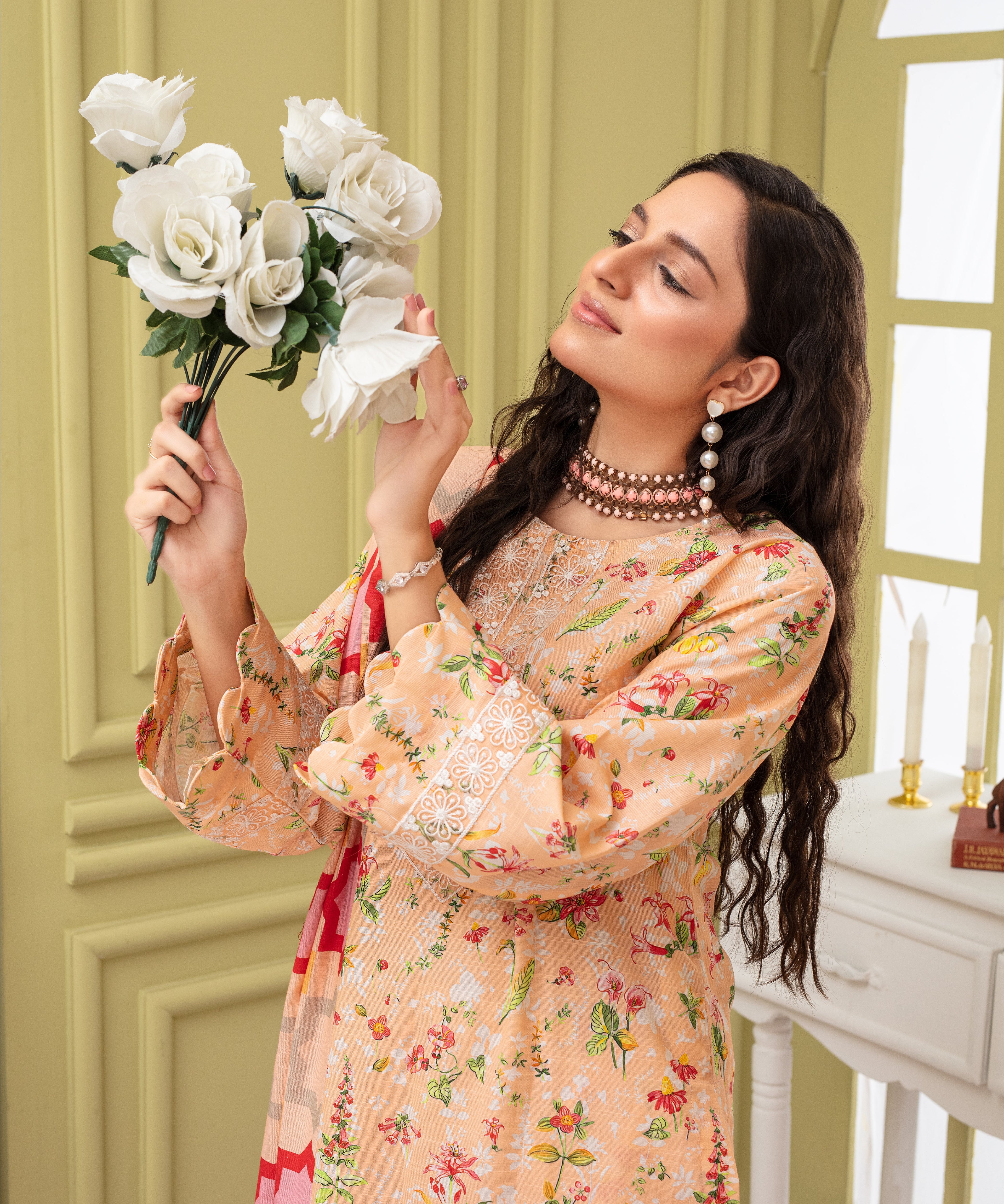 KHADDAR 3PC WITH KHADDAR PRINTED SHIRT & TROUSER-904