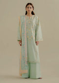 Lawn-3PC Embroidered Shirt with Digital Printed Jacquard Dupatta-1395