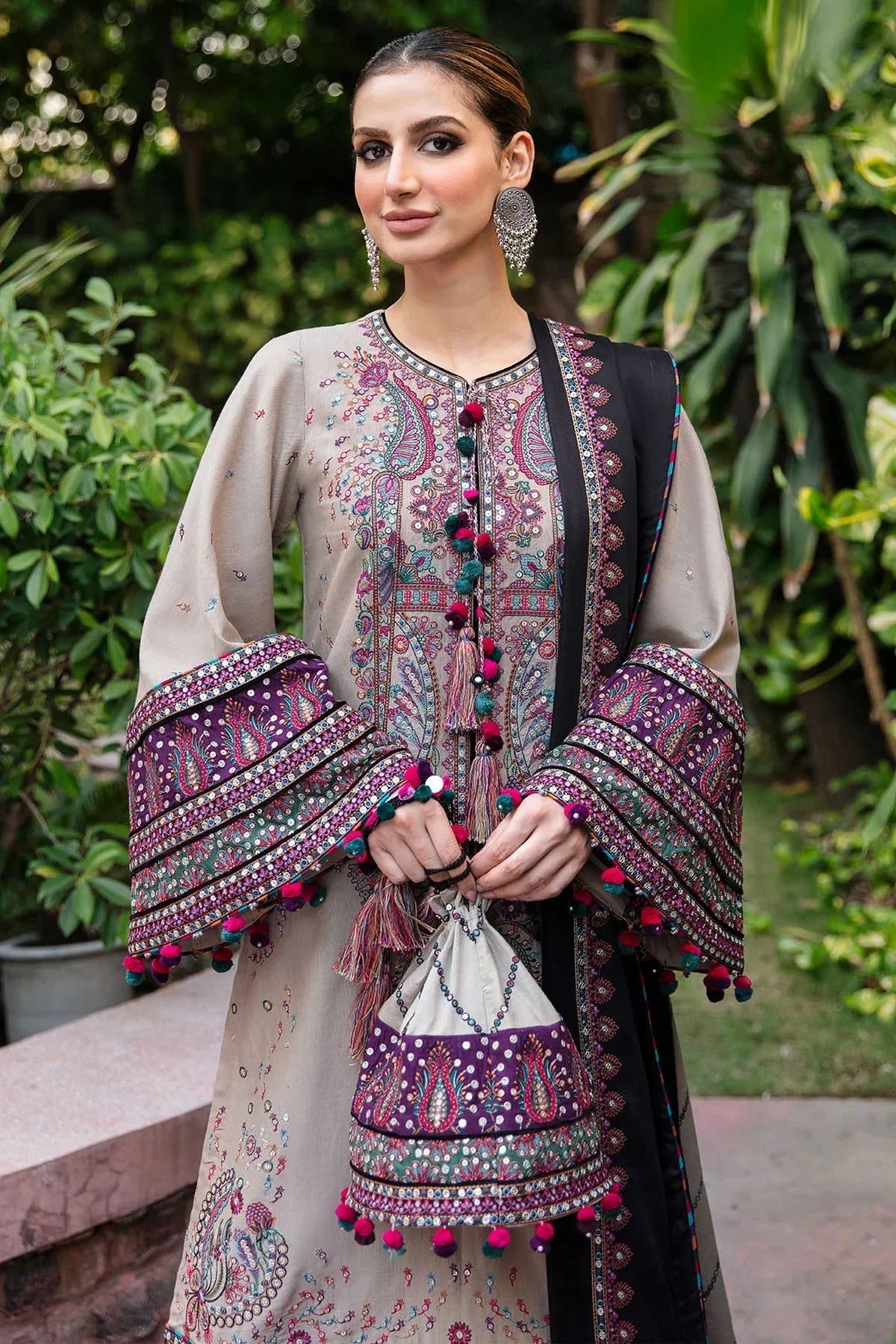 Lawn-3PC Embroidered Shirt With Cotton Net Viscose Embroidered Dupatta-5122