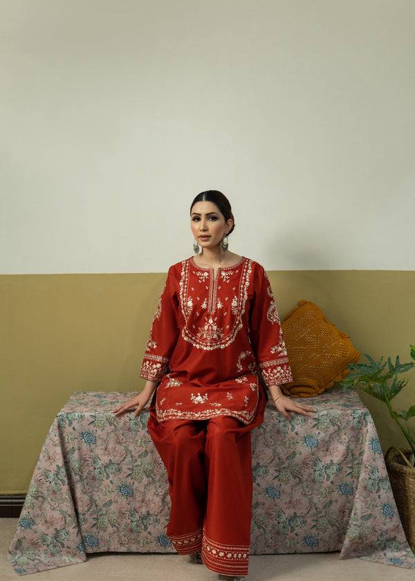 Lawn-2PC Embroidered Suit-5254