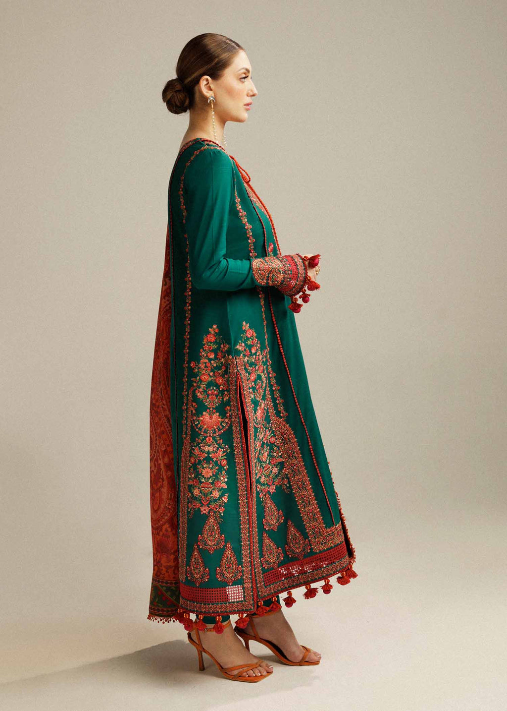 Lawn-3PC Embroidered with Digital Printed Jacquard Dupatta-5113