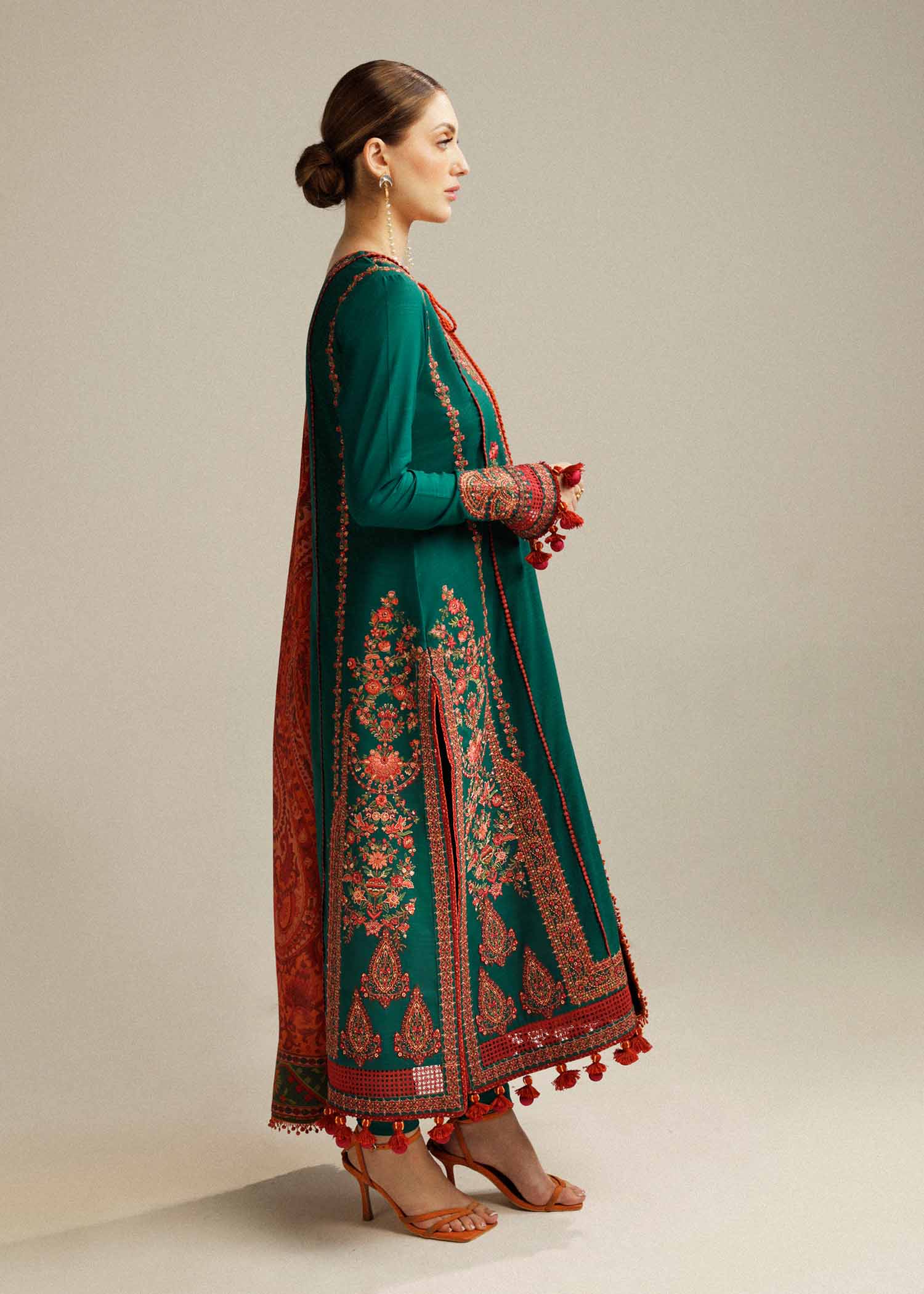 Lawn-3PC Embroidered with Digital Printed Jacquard Dupatta-5113