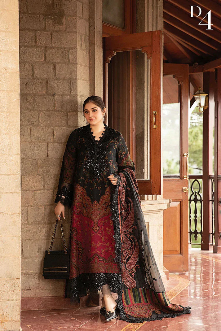 3PC LAWN PRINTED SHIRT WITH VOILE PRINTED DUAPTTA - 4017