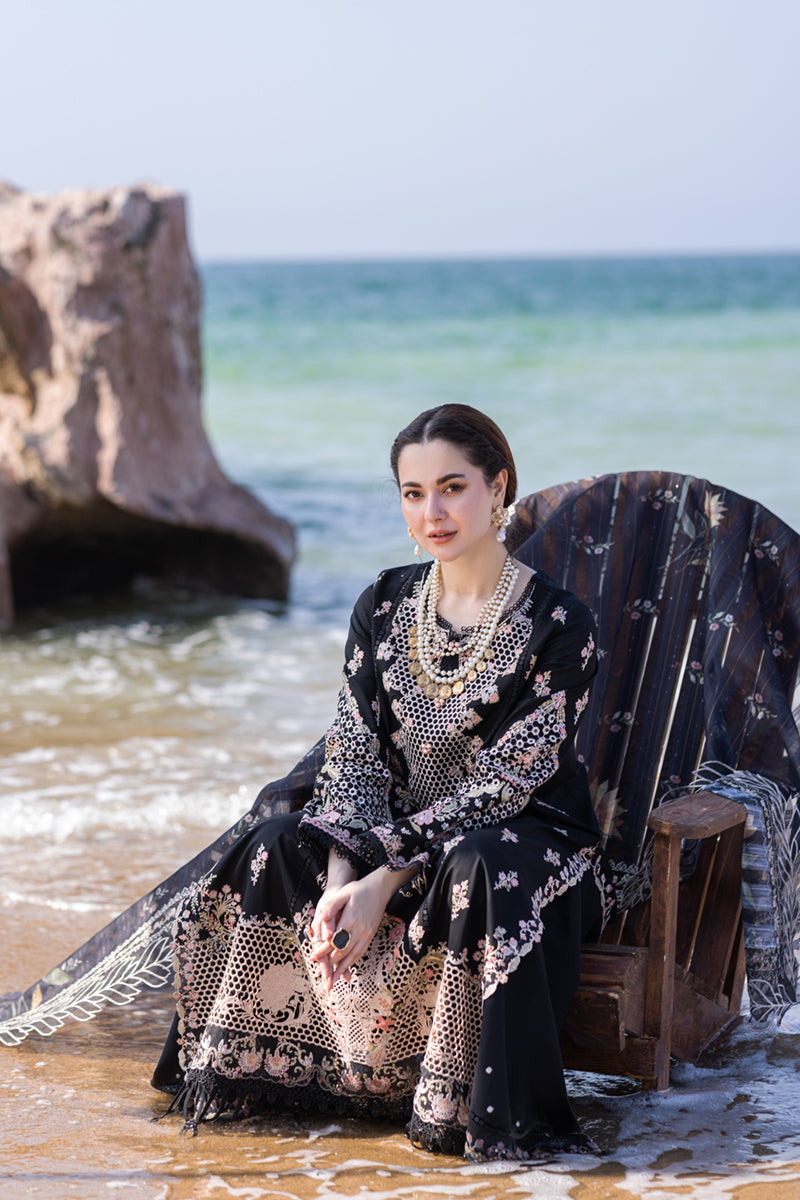 Lawn-3PC Embroidered Shirt With Organza Embroidered Dupatta-5400