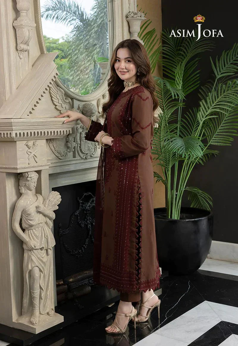 Lawn 3PC Embroidered With Chiffon Embroidered Dupatta-5016