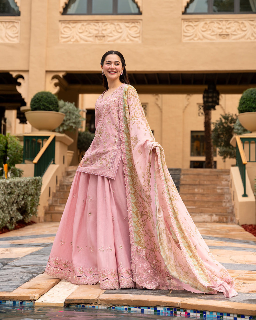 Lawn-3PC Chikankari Embroidered Shirt With Chiffon Printed Dupatta-5260