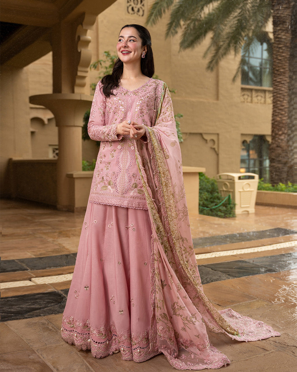 Lawn-3PC Chikankari Embroidered Shirt With Chiffon Printed Dupatta-5260