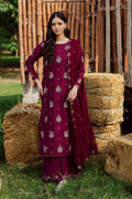 Lawn-3PC Embroidered Shirt With Chiffon Sequins Embroidered Dupatta-5060