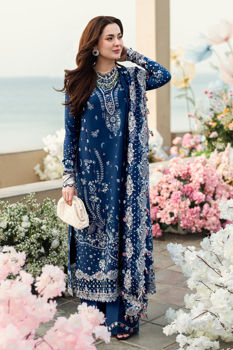 Lawn-3PC Embroidered Shirt With Khadi Net Embroidered Dupatta-5403