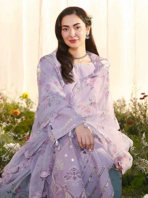 Lawn-3PC Embroidered With Chiffon Digital Printed Dupatta - 5243