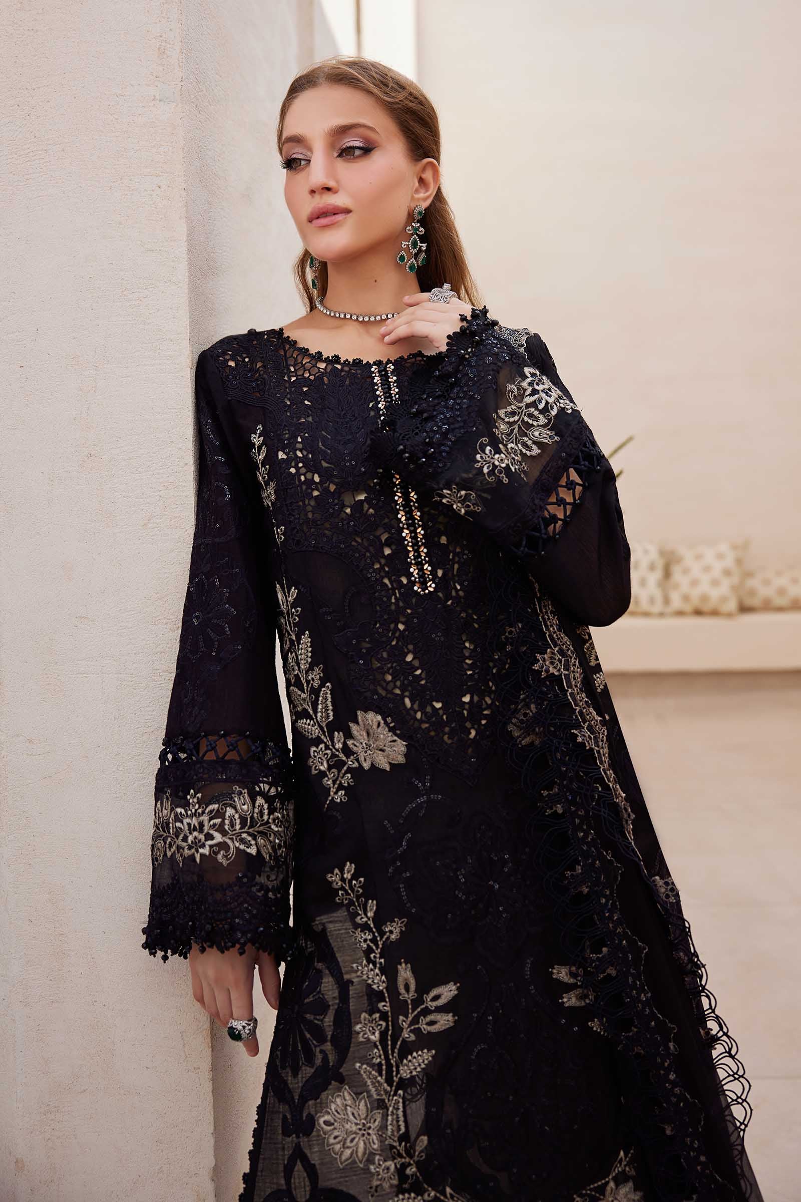Lawn-3PC Sequence Embroidered Shirt With Khadi Net Embroidered Dupatta-5314