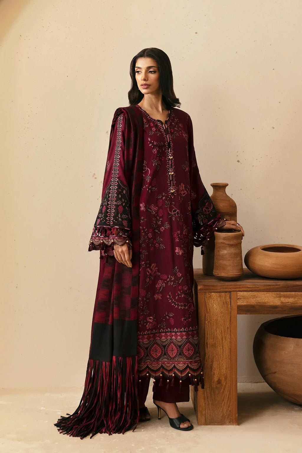 Lawn 3PC Embroidered with Digital Printed Jacquard Dupatta-5149