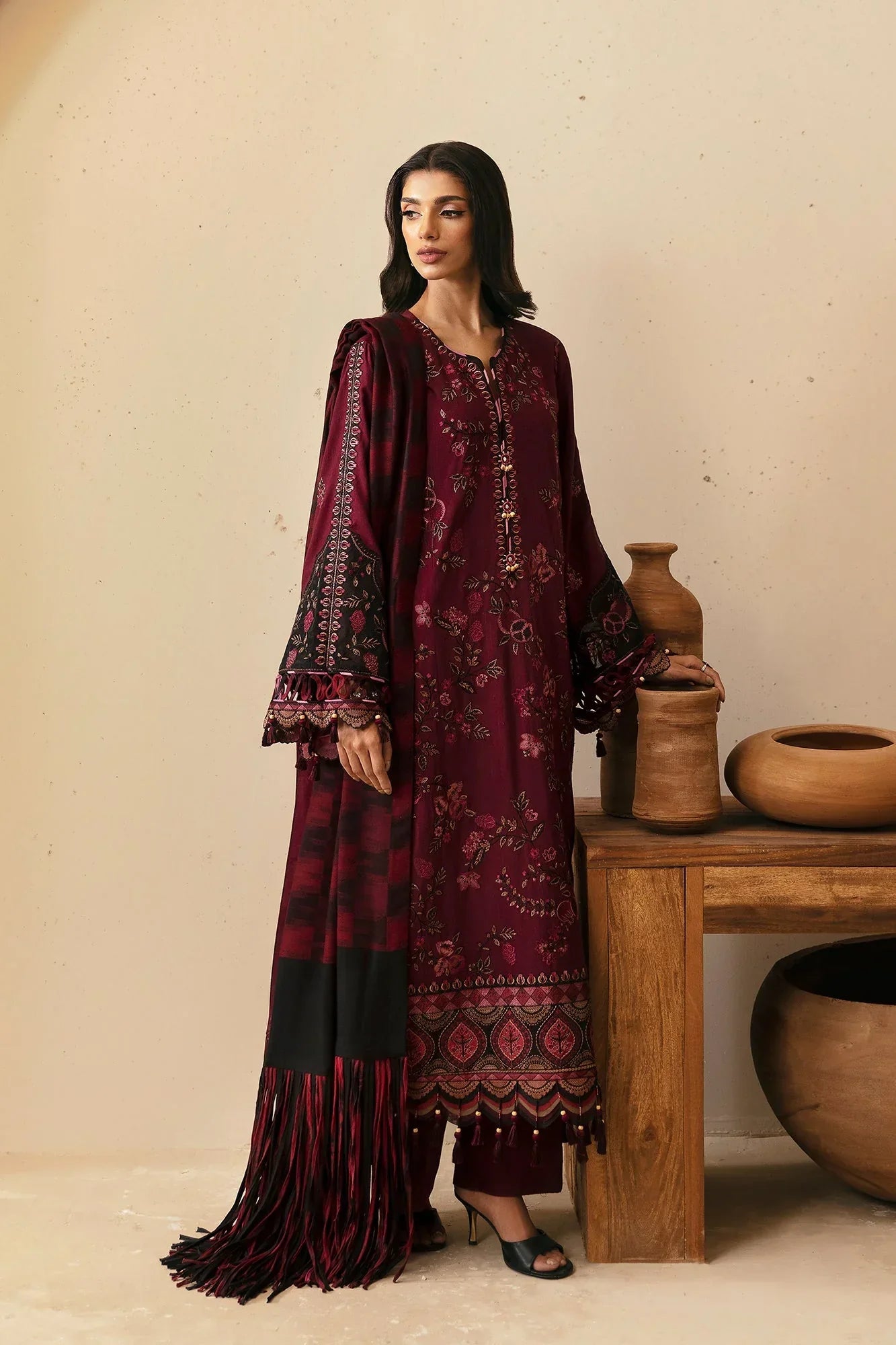 Lawn 3PC Embroidered with Digital Printed Jacquard Dupatta-5149