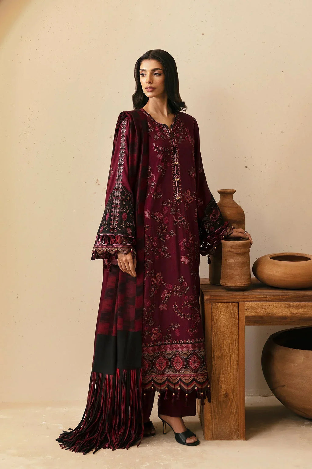 Lawn 3PC Embroidered with Digital Printed Jacquard Dupatta-5149