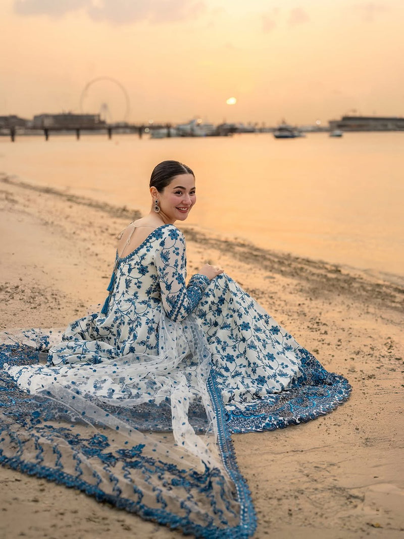 Lawn-3PC Embroidered Shirt With Khadi Net Embroidered Dupatta-5276