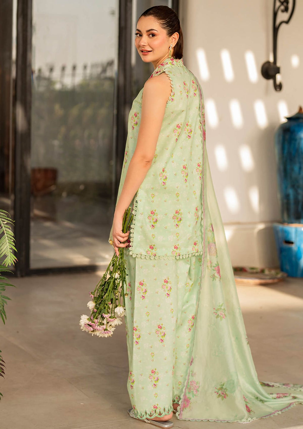 KHADDAR-3PC WITH KHADDAR PRINTED SHIRT & TROUSER-923