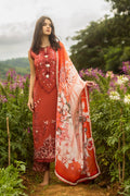 Lawn-3PC Embroidered Shirt with Digital Printed Jacquard Dupatta-1175