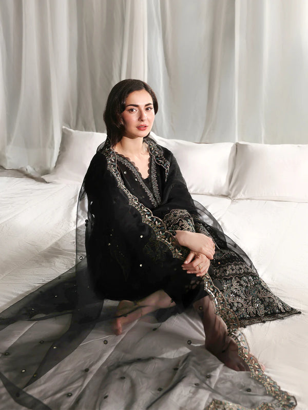 Lawn-3PC Sequence Embroidered With Organza Embroidered Dupatta-5299