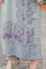 Lawn-3PC Embroidered Shirt with Chiffon Embroidered Dupatta-5155
