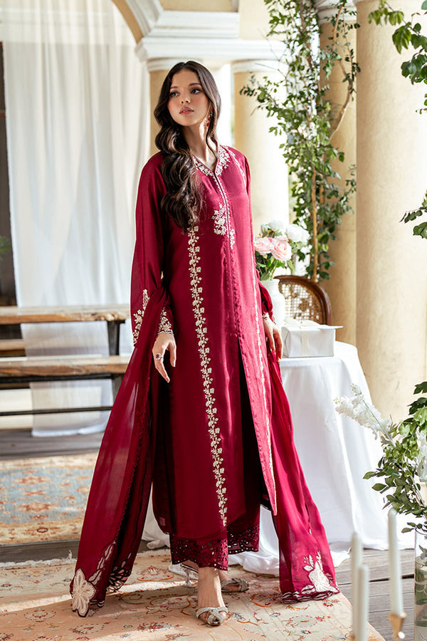 Lawn 3PC Embroidered Shirt with Cotton Net Viscose Embroidered Dupatta-5165