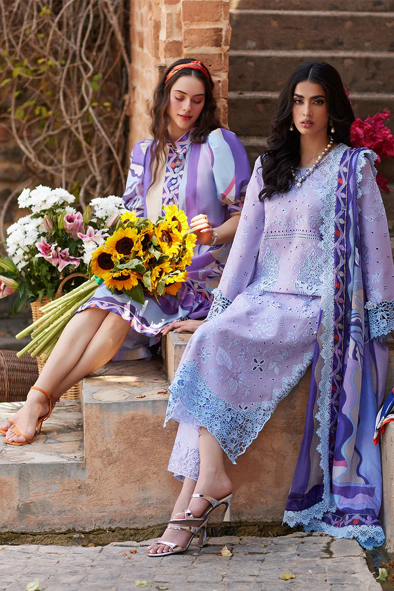Dhanak 3PC Chekankari Embroidered With Digital Printed Wool Shawl-109