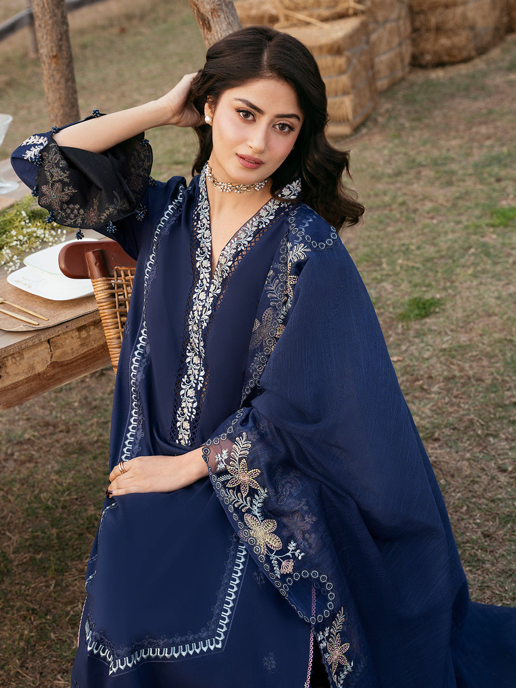 Lawn-3PC Embroidered Suit With Organza Embroidered Dupatta-5270
