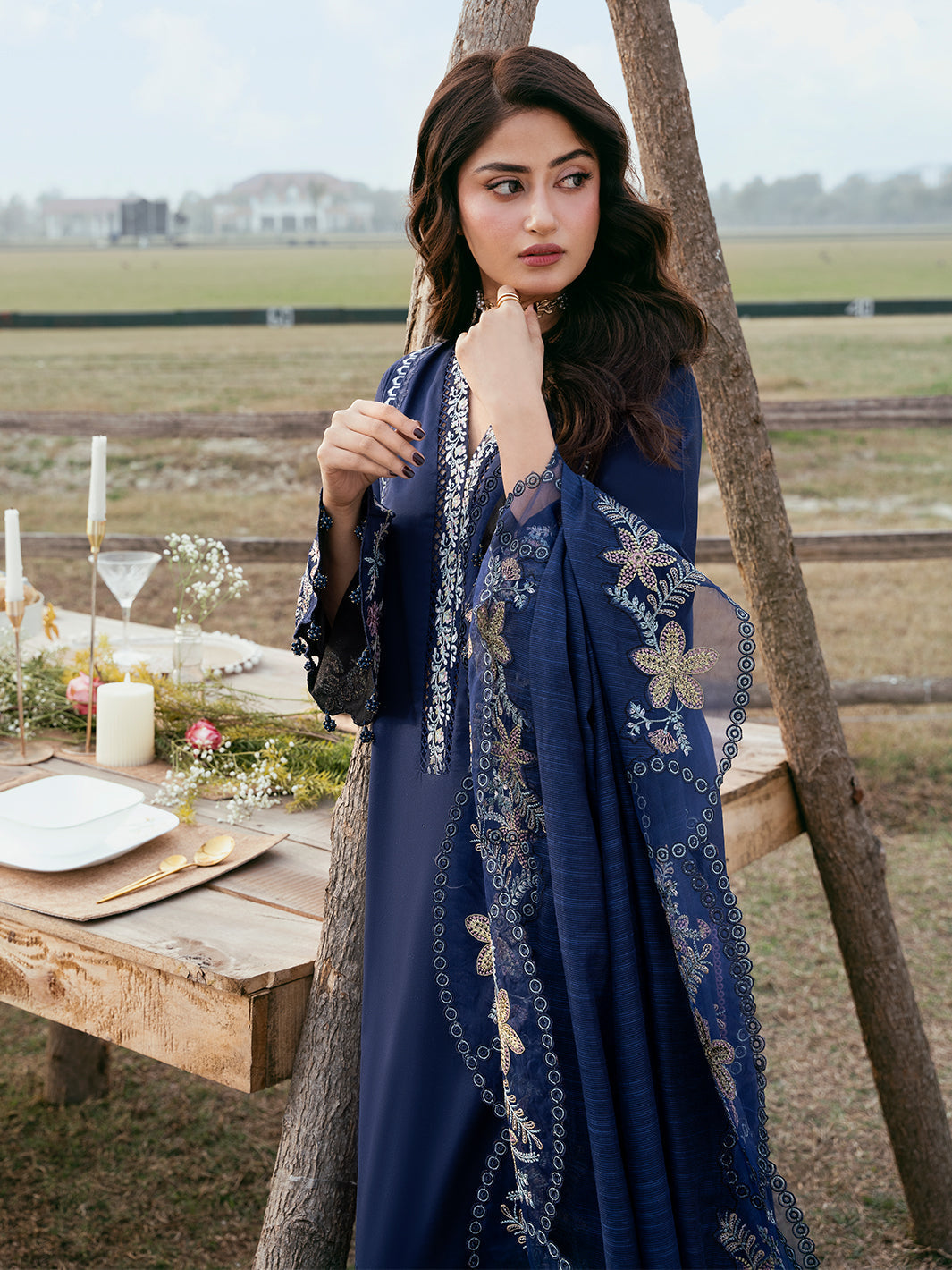 Lawn-3PC Embroidered Suit With Organza Embroidered Dupatta-5270