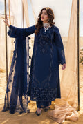 Lawn-3PC Chikankari Embroidered With Khadi Net Embroidered Dupatta-5315