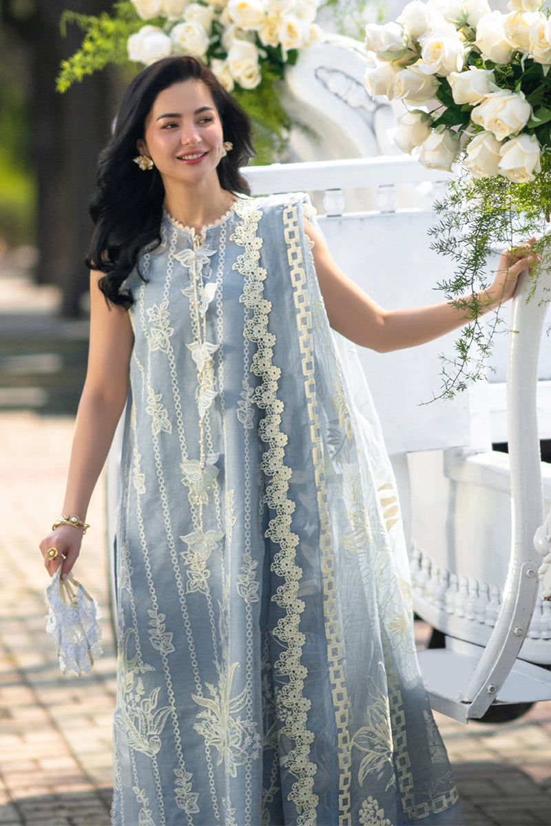 Lawn-3PC Embroidered Shirt With Digital Printed Jacquard Dupatta-5309