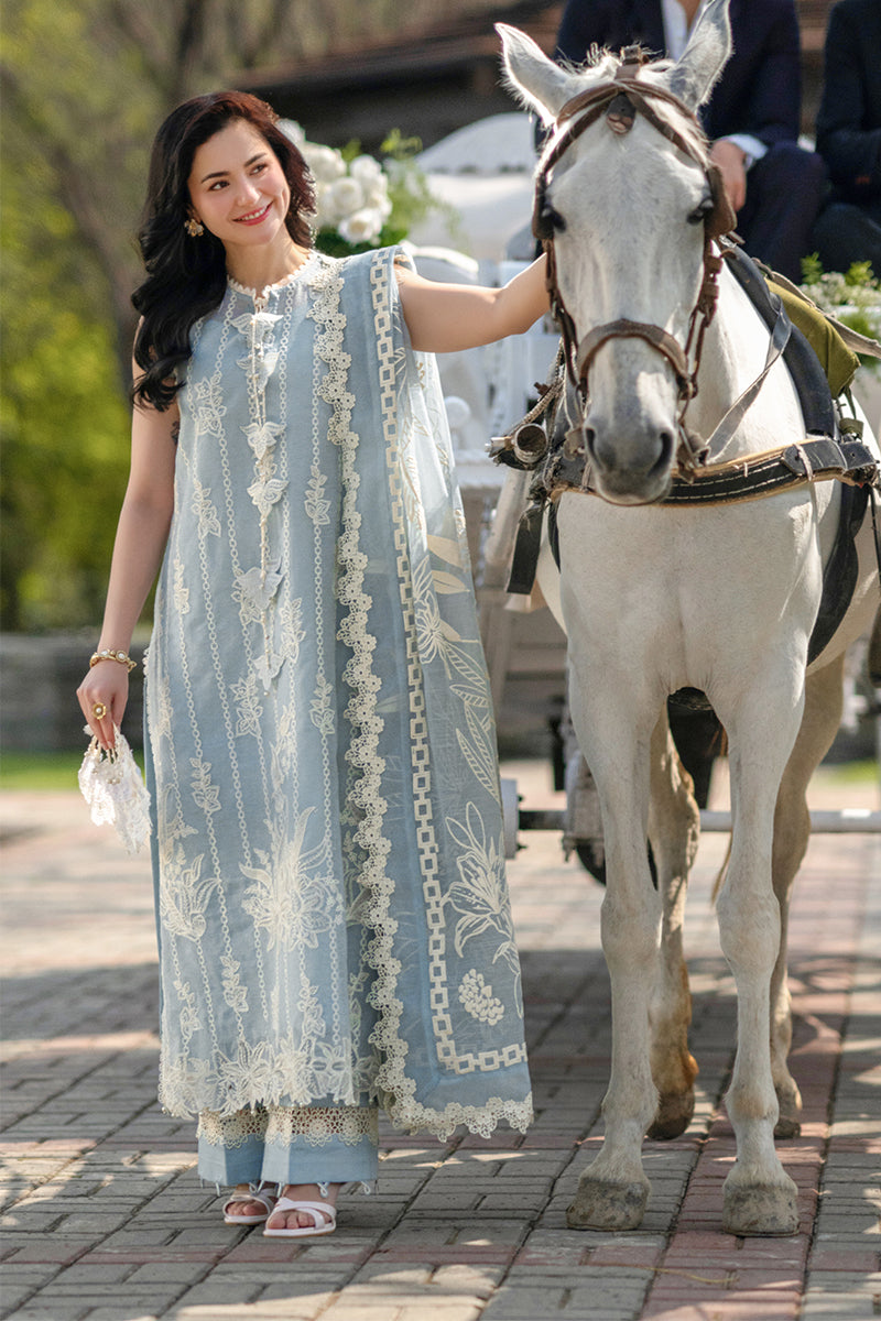 Lawn-3PC Embroidered Shirt With Digital Printed Jacquard Dupatta-5309