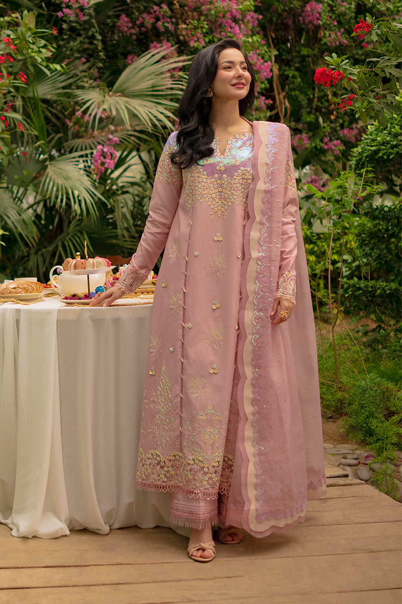 Lawn-3PC Sequence Embroidered Shirt With Khadi Net Embroidered Dupatta-5345