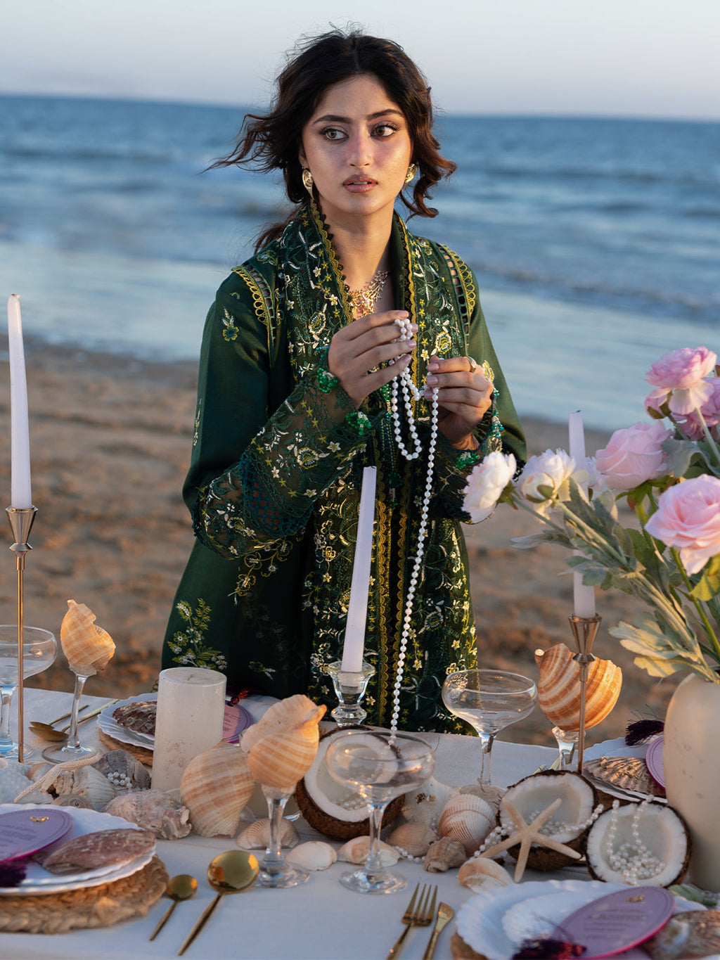 Lawn-3PC Chikankari Embroidered Shirt With Khadi Net Embroidered Dupatta-5377